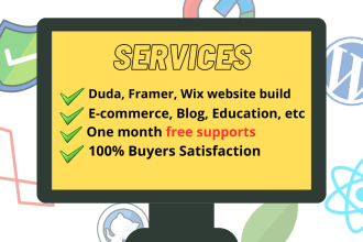 design duda and framer website in cheap price