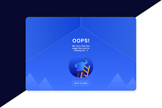 design fix error, not found page, 404 page for your website in figma