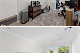 remove or retouch background, remove object in real estate photos
