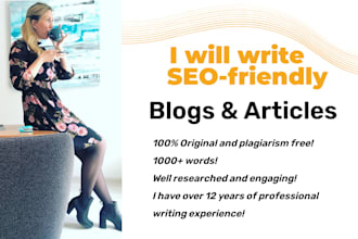 write articles for your website or blog
