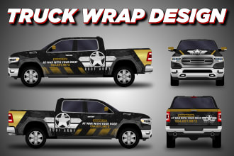make creative truck wrap design, vehicle wrap design, van wrap design, car wrap