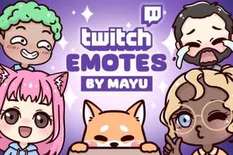create cute chibi twitch emotes
