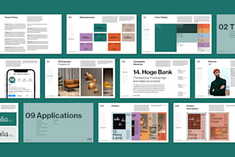 design brand style guide, brand design and custom business logo design