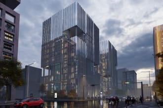 do exterior design rendering model with 3d rendering architecture