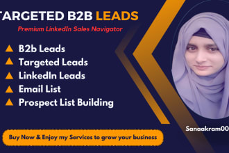 do targeted b2b leads, prospect list  by using premium linkedin sales navigator