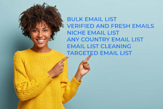 provide valid email list for email marketing