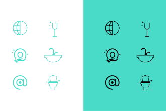 design custom icon vector set for website and mobile apps