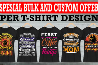 create trendy custom t shirts and bulk typography t shirt design