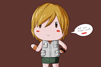 draw your character in chibi style