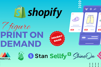 shopify print on demand sellfy shineon printify printful pod