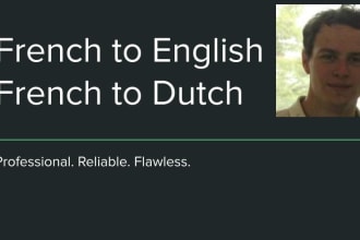 professionally translate french to dutch or english