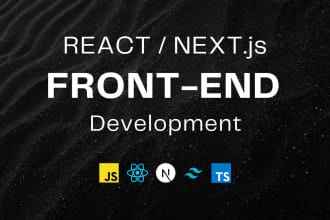 do react, next, typescript, tailwind frontend development