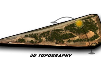 create a 3d realistic topography site model for your project