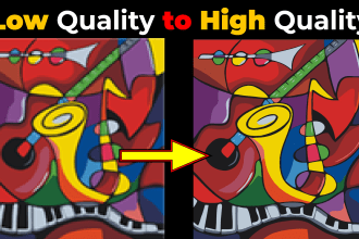do painting artwork and canvas low quality to high quality