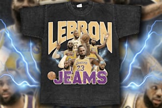 create graphic t shirt design for vintage clothing