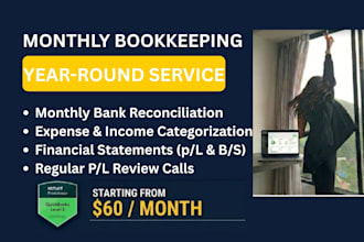 do monthly bookkeeping, reconciliation in quickbooks, xero, and zoho books