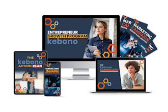 design a digital product mockup, course ecover bundle