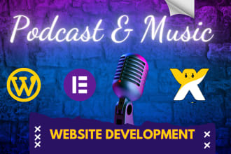 design music artist podcast promotion website wordpress wix