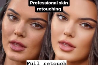 professionally skin retouch portrait photo
