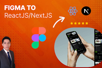 convert figma into a reactjs or nextjs website
