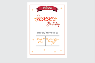 design eye catching birthday invitation card