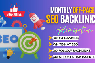 do monthly off page SEO service via high authority do follow backlinks