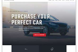 create a professional car dealership website with advance features