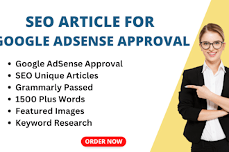 write SEO articles for google adsense approval