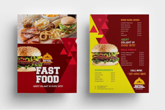 design food menus and flyers for bakeries, and restaurant