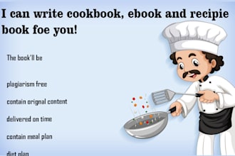 write recipes for your cookbook, recipe book and ebook
