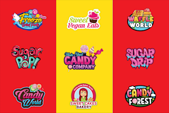 design candy, chocolate, bakery, sweets, or food logo
