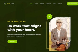 do health coach website design