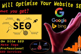 optimize and fix wordpress onpage SEO issues with yoast or rankmath