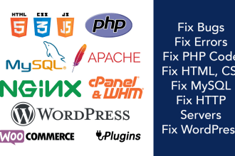 fix bugs issues errors of html php wordpress