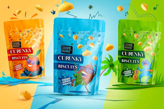 design professional product label or food packaging for your brand