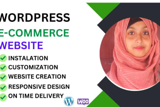 create, setup, management wordpress ecommerce website