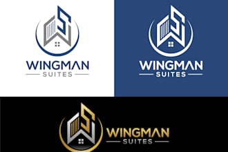 make 3 different elegant airlines housing logo design