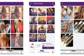 develop mehndi design collections android app