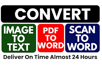convert pdf to word or image to text
