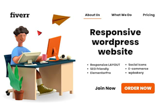 create modern wordpress portfolio, blog, and business website