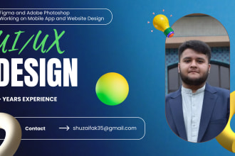 create UI UX designs of mobile apps and websites