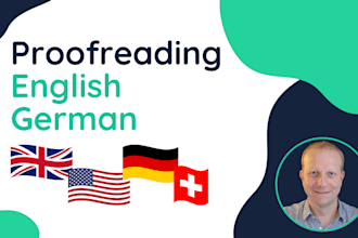 proofread and copyedit in german and english
