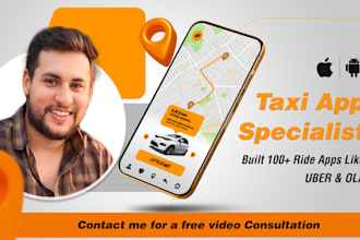develop uber clone taxi booking app for android and ios