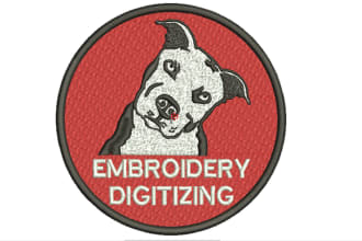 do embroidery digitizing into pes, dst in 2 hours