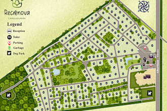render site plans, landscape plan, and rv parks for real estate