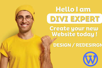 design, redesign, or revamp wordpress website by divi theme, elementor pro
