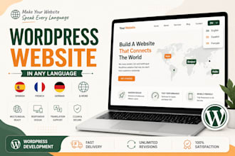 develop a spanish, french, or multilingual wordpress website for you
