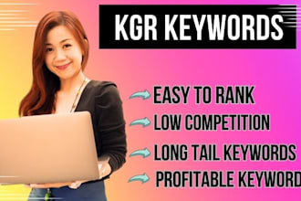 do kgr keyword research that will rank on google quickly
