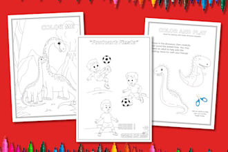 make coloring page for adult and kids for amazon KDP