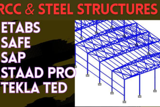 design and analyze rcc, steel structure, UK timber  framing structural design